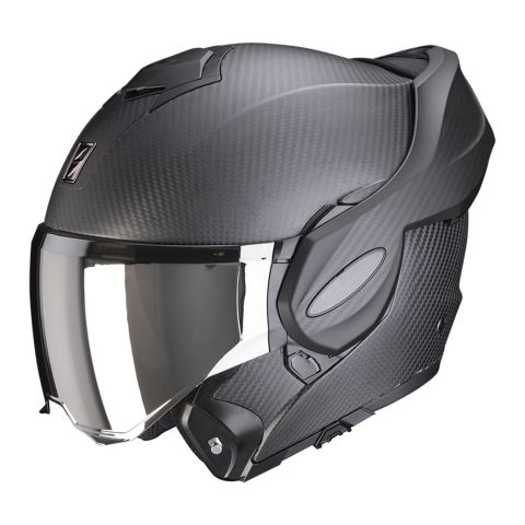 Casco Modulare Flip Back Scorpion Exo-tech Evo Carbon Solid Matt Black