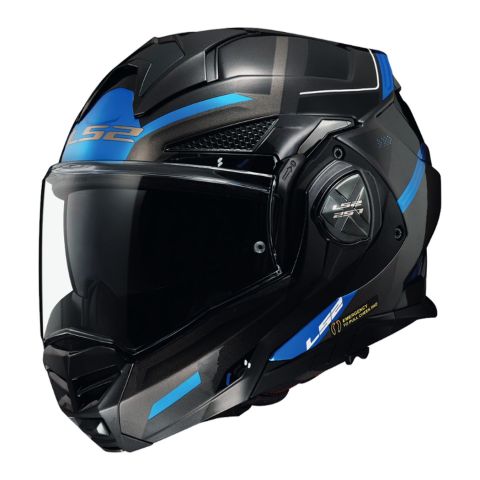 Casco Modulare Ls2 Ff901 Advant X Spectrum Black Titan.blue