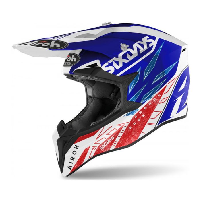 Casco Off Road Airoh Wraap Six Days 2022 France Gloss