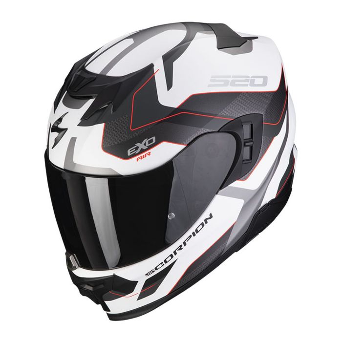 Casco Integrale Scorpion Exo-520 Evo Air Elan Matt White-silver-re