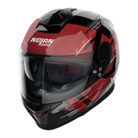 Casco Integrale Nolan N80-8 Meteor N-com Metal Black Red