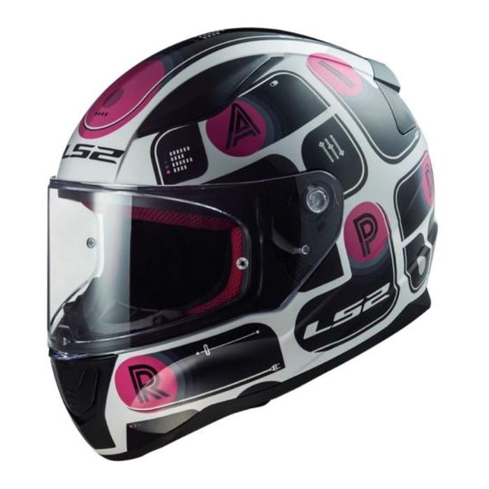 Casco Integrale Ls2 Ff353 Rapid Brick Gloss Black Pink