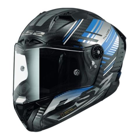 Casco Integrale Ls2 Ff805 Thunder Carbon Volt 06 Gloss Black Blue