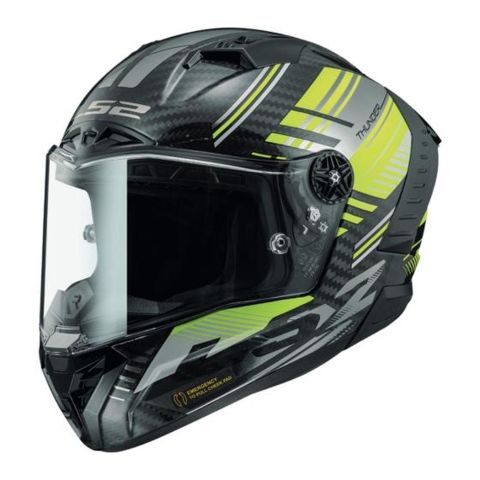 Casco Integrale Ls2 Ff805 Thunder Carbon Volt 06 Gloss Black H-v Yell