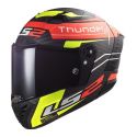 Casco Integrale Ls2 Ff805 Thunder C Attack 06 Matt Red H-v Yellow