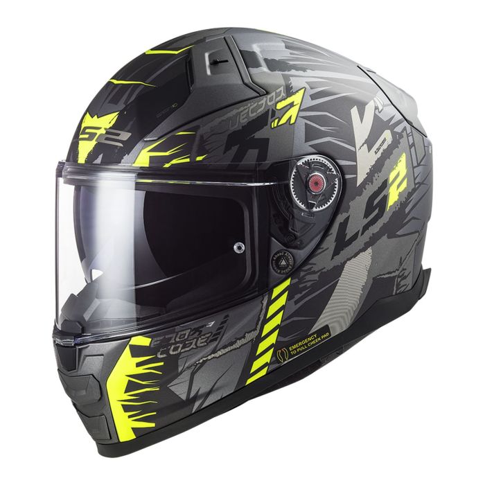 Casco Integrale Ls2 Ff811 Vector Ii Techbot 06 Matt Titan H-v Yello