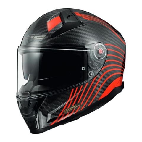 Casco Integrale Ls2 Ff811 Vector II Carbon Flux 06 Gloss Red