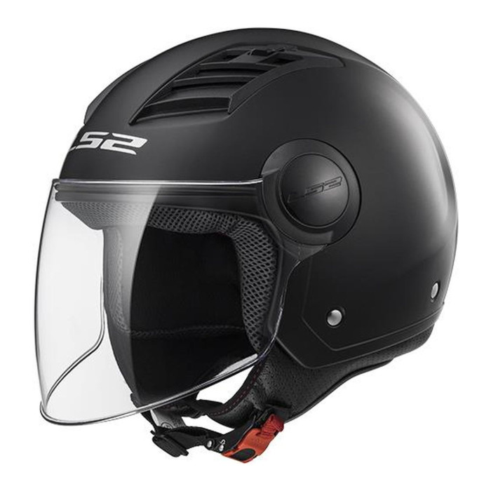Casco Demi-jet Ls2 Of562 Airflow Matt Black Long