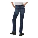 Jeans Moto Pmj New Rider Donna Made In Italy Blue