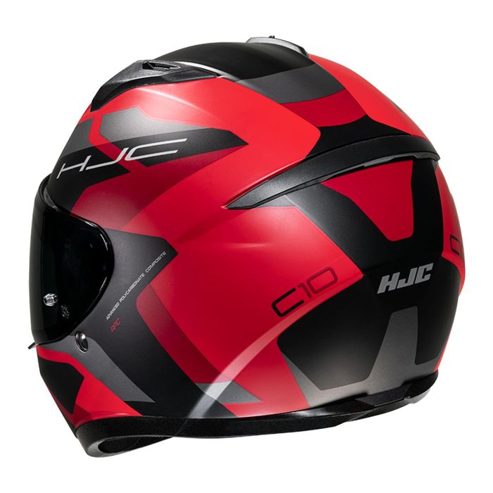 Casco Integrale Hjc C10 Tins Rosso Nero Opaco