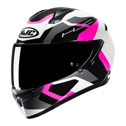 Casco Integrale Hjc C10 Tins Bianco Nero Rosa