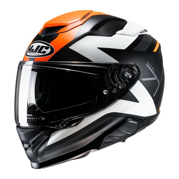 Casco Integrale Hjc Rpha 71 Pinna Arancione Nero Opaco