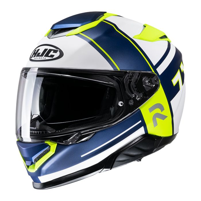 Casco Integrale Hjc Rpha 71 Zecha Bianco Blu Giallo Op