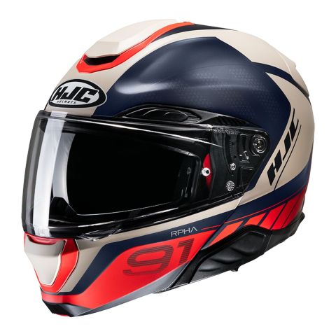 Casco Modulare Hjc Rpha 91 Rafino Rosso Blu Opaco