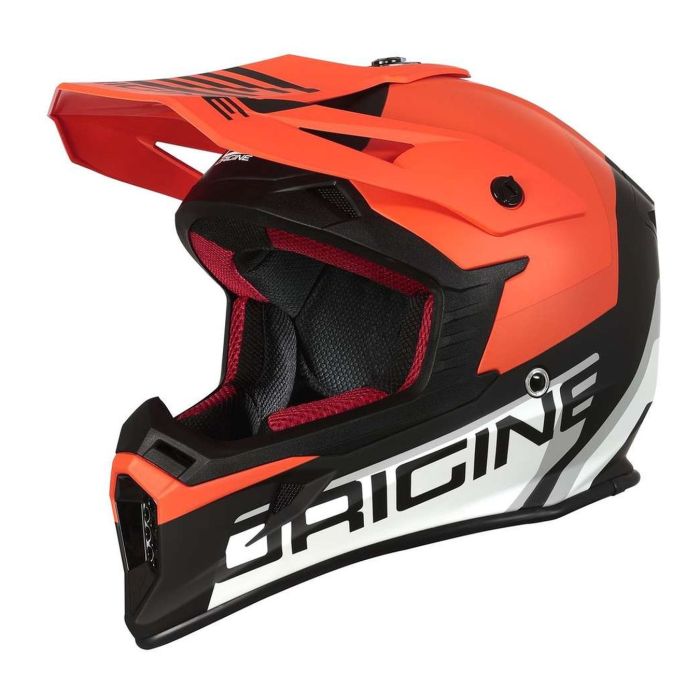 Casco Cross Origine Hero Mx Orange - Black Matt