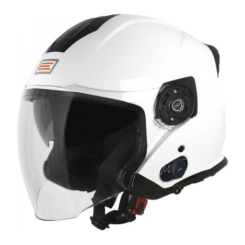 Casco Jet Con Bluetooth Origine Palio 2.0 E06 Solid White Gloss