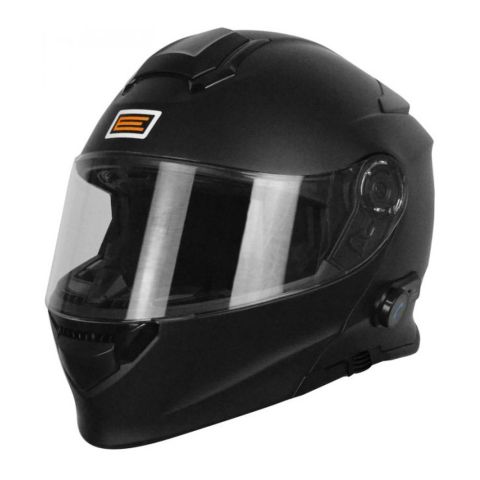 Delta Solid E06 Black Matt Modular Helmet with Bluetooth Origine