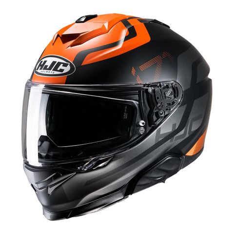 Casco Integrale Hjc I71 Enta Arancio Nero Grigio