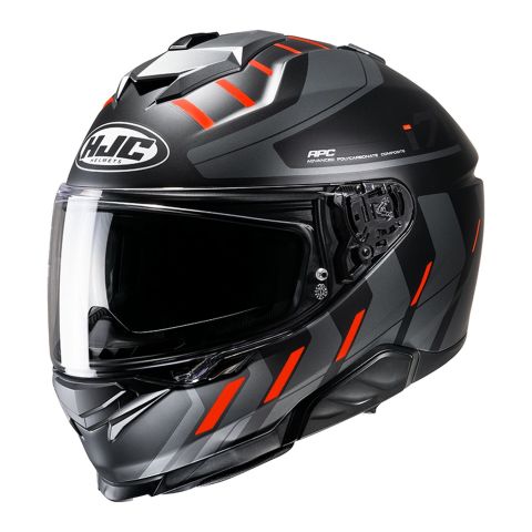 Casco Integrale Hjc I71 Simo Nero Grigio Arancio