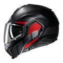 Casco Modulare Hjc I100 Beis Rosso Nero Opaco