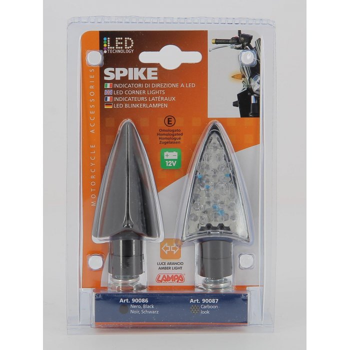 la90086-hd-0000.jpg| COPPIA FRECCE AL LED LAMPA OMOLOGATE MOD SPIKE 12V NERE