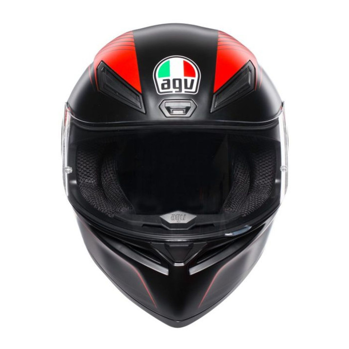 Casco Integrale Agv K1 S E06 Warmup Matt Black/re