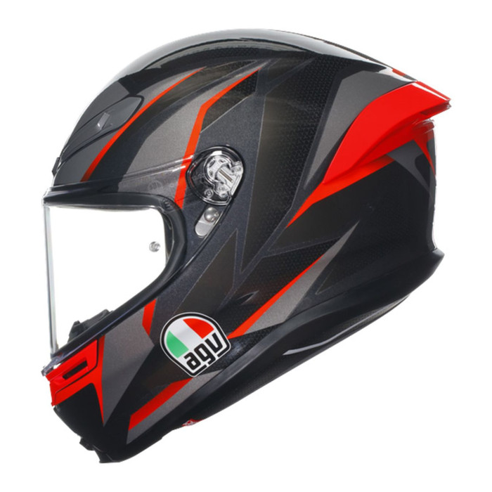 Casco Integrale Agv K6 S E06 Slashcut Black/grey/