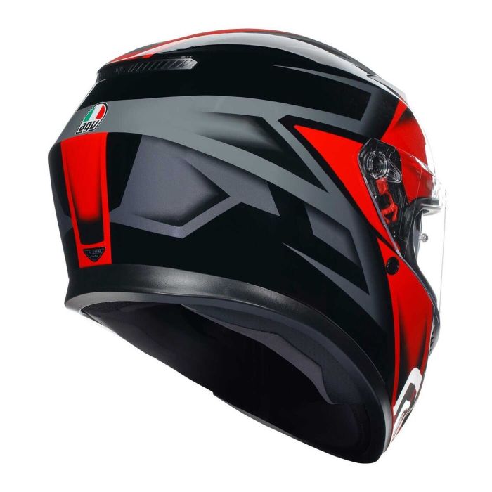 Casco Integrale Agv K3 E06 Compound Black/red