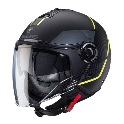 Casco Jet Caberg Riviera V4x Geo Matt Black/yello