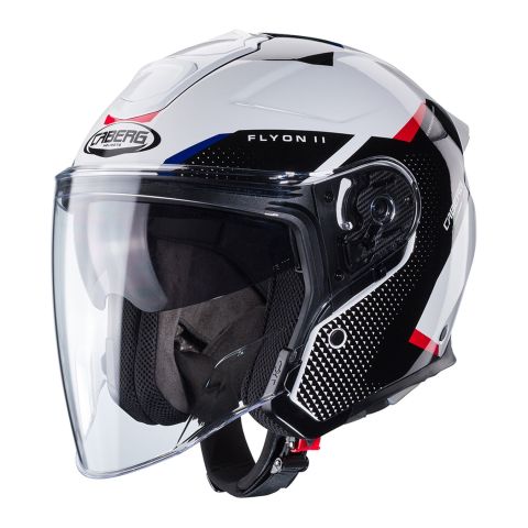 Casco Jet Caberg Flyon II Boss White / Red / B