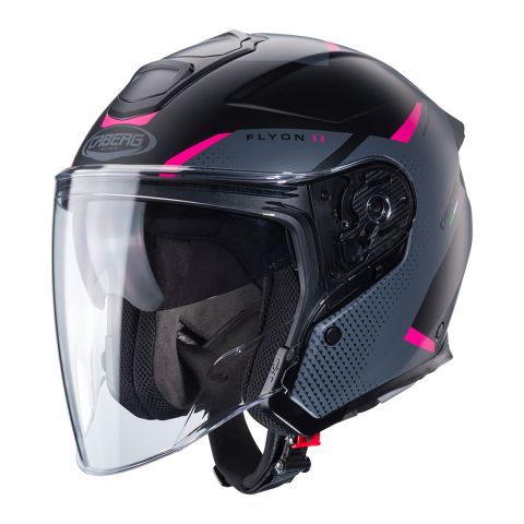 Casco Jet Caberg Flyon II Boss Matt Black / Gr