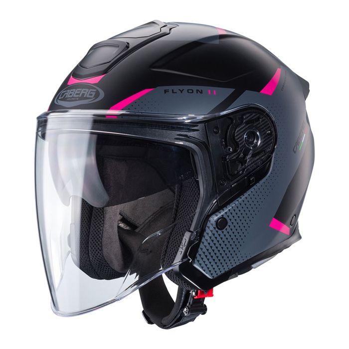 Casco Jet Caberg Flyon Ii Boss Matt Black / Gr