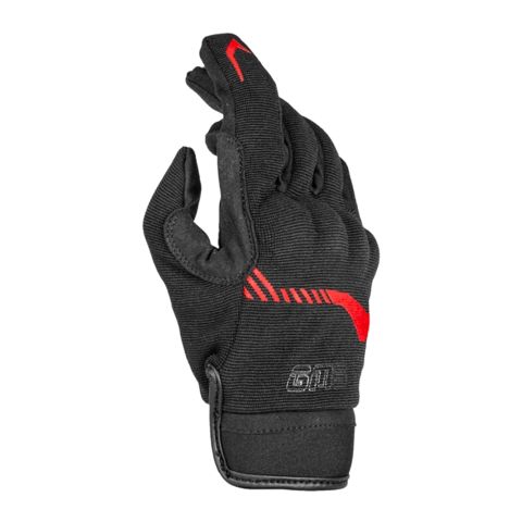 Gants d’été avec protections Gms Jet-city, noir-rouge