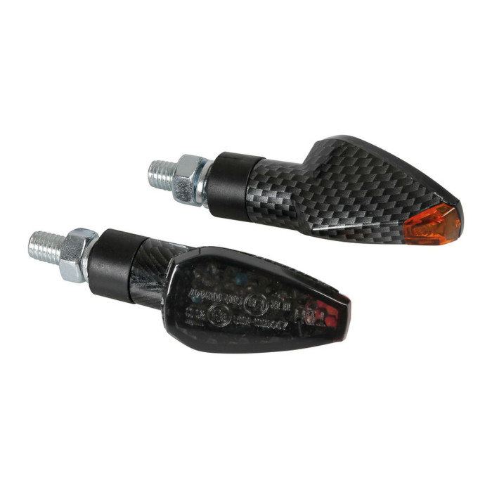 Coppia Frecce Carbon Mod. Tuareg Led Vetro Bianco Lampa 90099