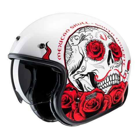 Casco Jet Hjc V31 Desto Bianco Rosso