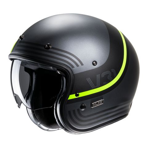 Casco Jet Hjc V31 Byron Grigio Nero Giallo O