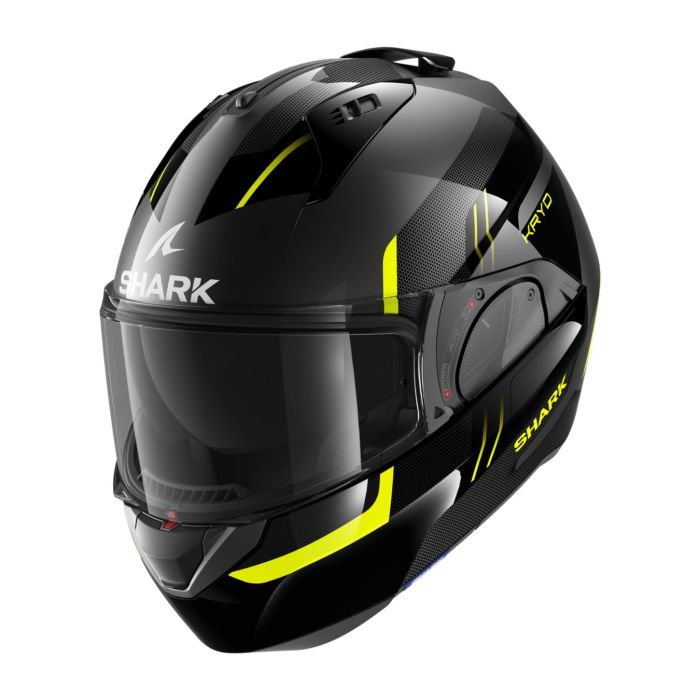 Casque modulaire Shark Evo Es Kryd Anthr Noir Jaune