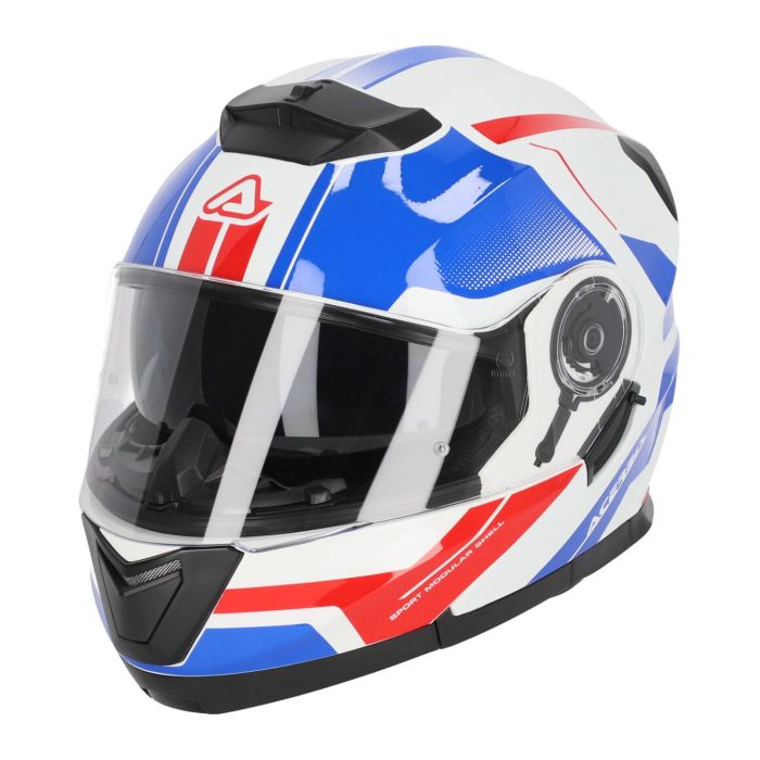 Casco Modulare Acerbis Serel 2206 Bianco Blu Rosso