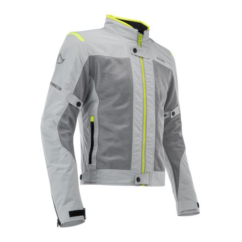 Acerbis Ramsey Vented Lady has a perforated jacket. Grey/yellow