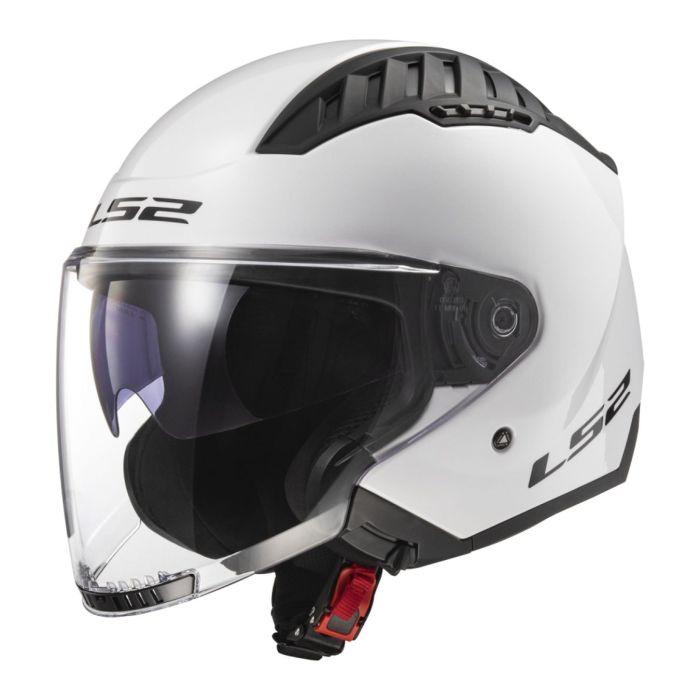 Casco Ls2 Of600 Copter Ii 06 Con Sunvisor Gloss White