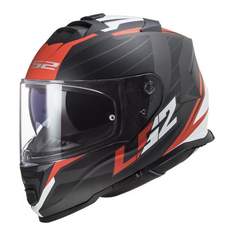 Ls2 Ff800 Storm II 06 Nerve Matt Black Red