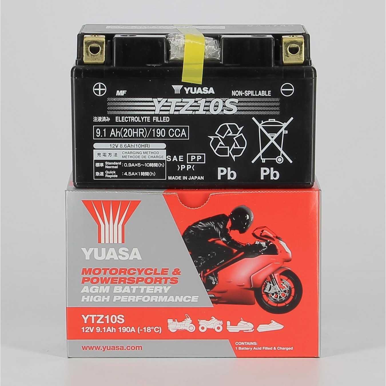 Yuasa - Batterie moto YUASA YTZ10S 12V 8.6Ah - 1001Piles Batteries