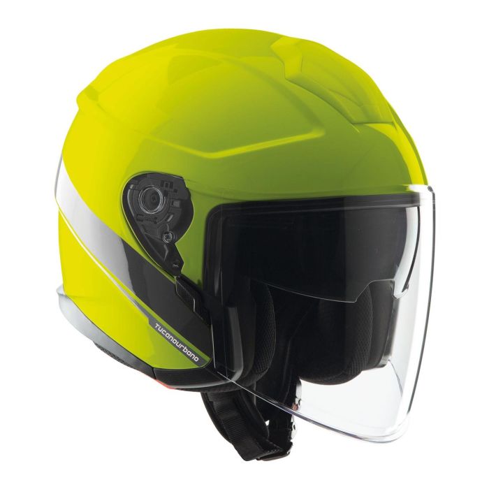 Casco Tucano Urbano El Max Giallo Fluo Graphic–