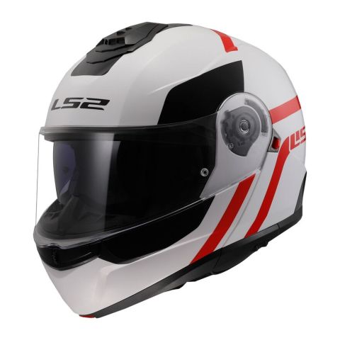 Casco Modulare Ls2 Ff908 Strobe II Autox White Red