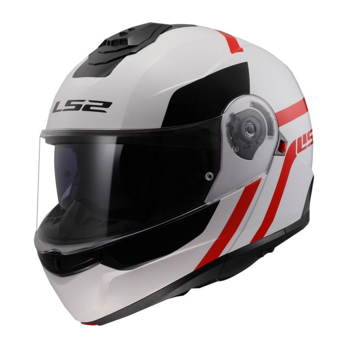 Casco Modulare Ls2 Ff908 Strobe Ii Autox White Red