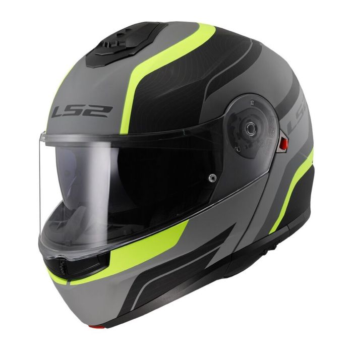 Casco Modulare Ls2 Ff908 Strobe Ii Monza M.black H-v Yellow