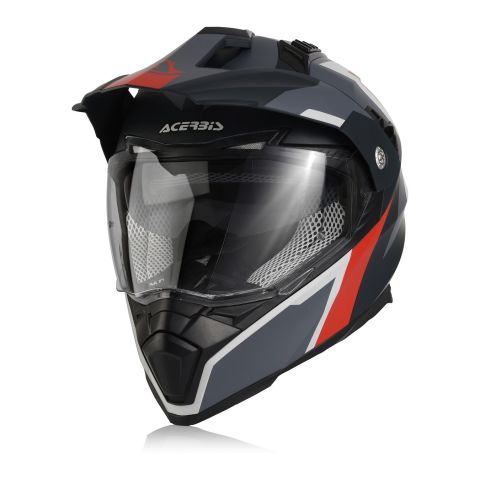 Casco Flip Fs-606 Acerbis Grigio/rosso