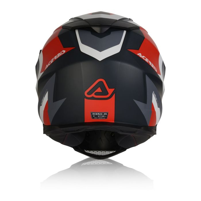 Casco Flip Fs-606 Acerbis Grigio/rosso
