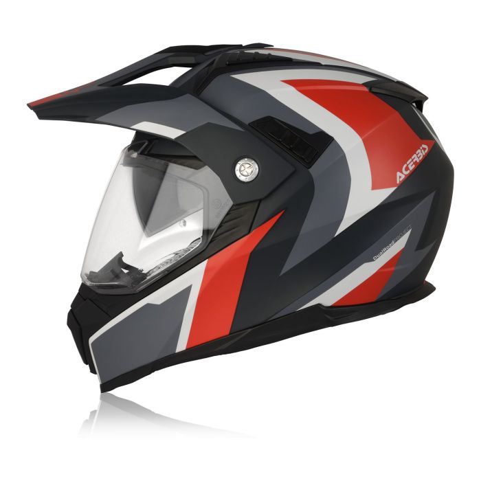 Casco Flip Fs-606 Acerbis Grigio/rosso