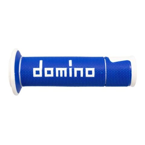 Manopole Domino A450 Scooter/stradali 120mm Blu Bianco
